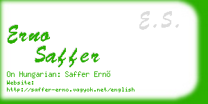 erno saffer business card